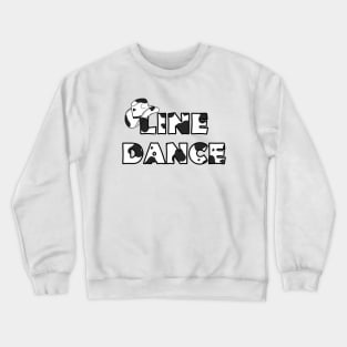 LINE Dancing Black Cow Spots Crewneck Sweatshirt